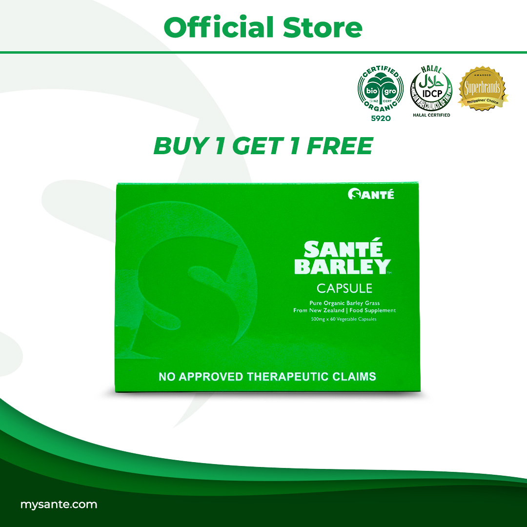 BOGO Pack: Santé Barley Capsules (500mg x 60 capsules) - 2 units