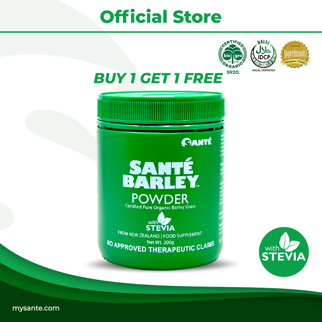 BOGO Pack: Santé Barley Canister with Stevia (200g) - 2 units