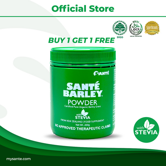 BOGO Pack: Santé Barley Canister with Stevia (200g) - 2 units