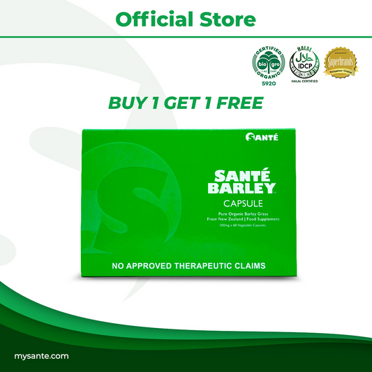 BOGO Pack: Santé Barley Capsules (500mg x 60 capsules) - 2 units